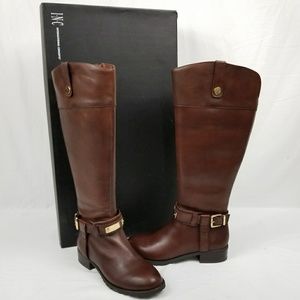 INC Leather Riding Tall Boots